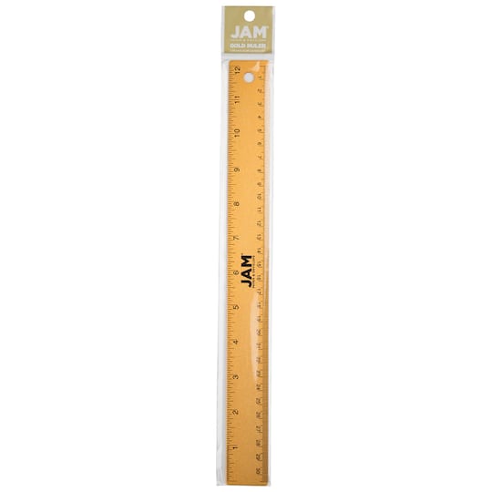 JAM Paper Metallic Stainless Steel Ruler